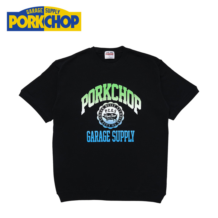 PORKCHOP GARAGE SUPPLY (ポークチョップ ガレージサプライ)　 2nd COLLEGE SS SWEAT 　【スウェット 半袖】【インタープレイ INTERP