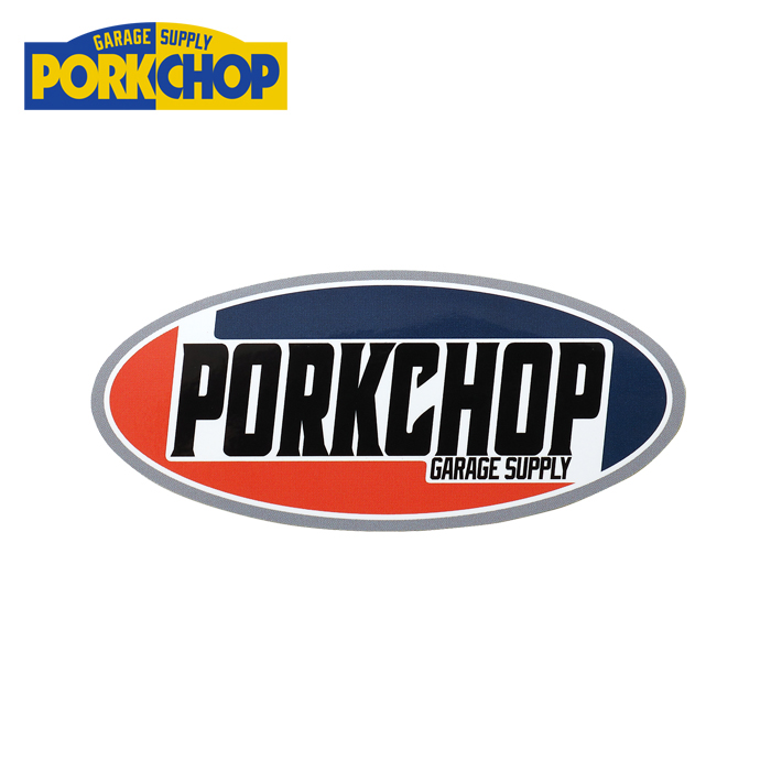PORKCHOP GARAGE SUPPLY (ポークチョップ ガレージサプライ)　 2nd Oval STICKER　【ステッカー シール】【インタープレイ INTERPLAY