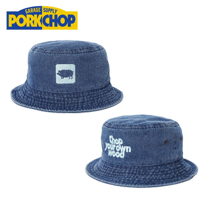 PORKCHOP GARAGE SUPPLY (ポークチョップ ガレージサプライ)　CYOW DENIM HAT　【デニムハット 帽子】【インタープレイ INTERPLAY】