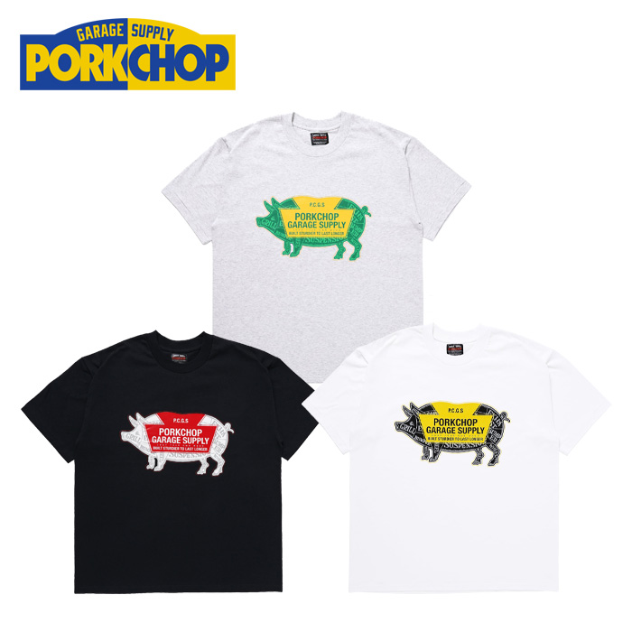 PORKCHOP GARAGE SUPPLY (ポークチョップ ガレージサプライ)　 LOGO PORK TEE 　【TEE Tシャツ】【インタープレイ INTERPLAY】