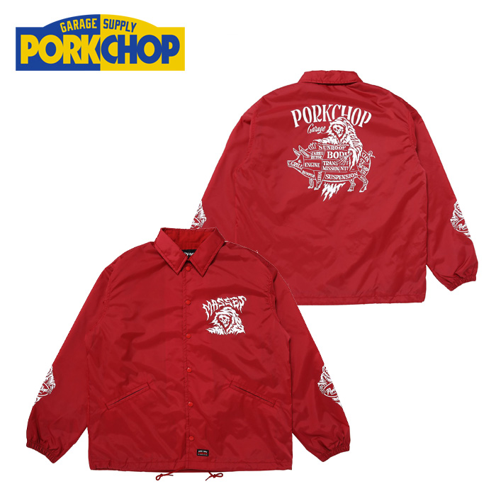 PORKCHOP GARAGE SUPPLY (ポークチョップ ガレージサプライ)　 PORKCHOP×MASSES NYLON JKT REAPER P 　【コーチジャケット】【MASSES