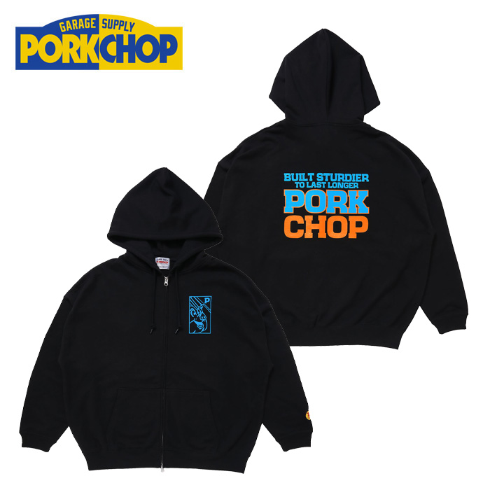 PORKCHOP GARAGE SUPPLY (ポークチョップ ガレージサプライ)　 O.P.SQUARE ZIP UP HOODIE 　【ジップパーカー】【インタープレイ INT