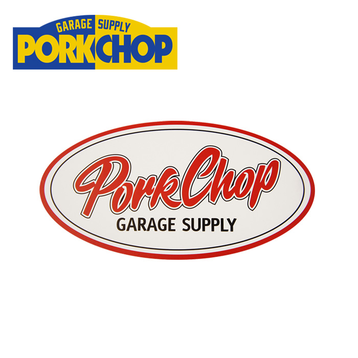 PORKCHOP GARAGE SUPPLY (ポークチョップ ガレージサプライ)　 PORKCHOP OVAL STICKER / SMALL　【ステッカー シール】【インタープ