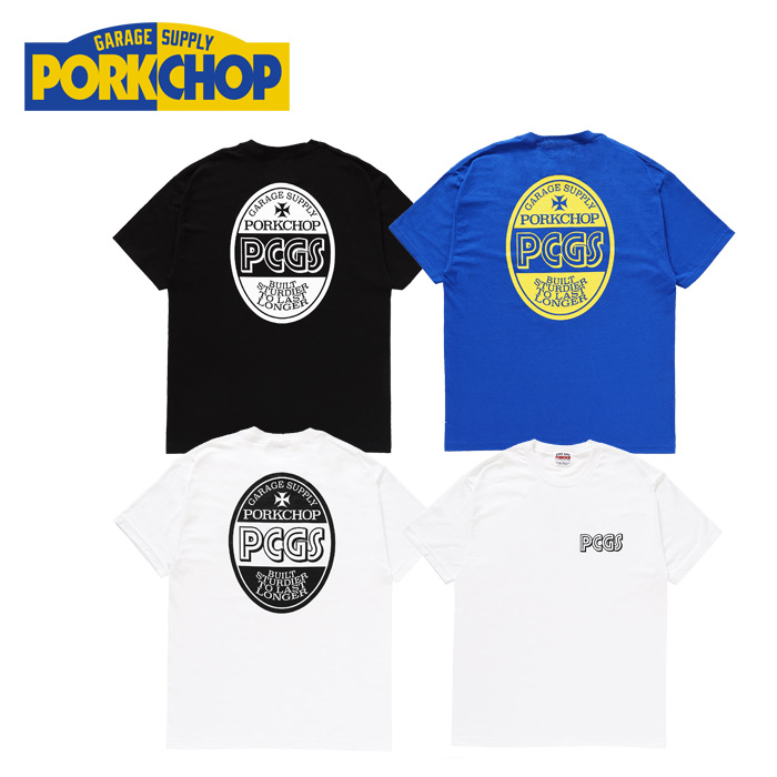 PORKCHOP GARAGE SUPPLY (ポークチョップ ガレージサプライ)　 PCGS OVAL TEE 　【TEE Tシャツ】【インタープレイ INTERPLAY】