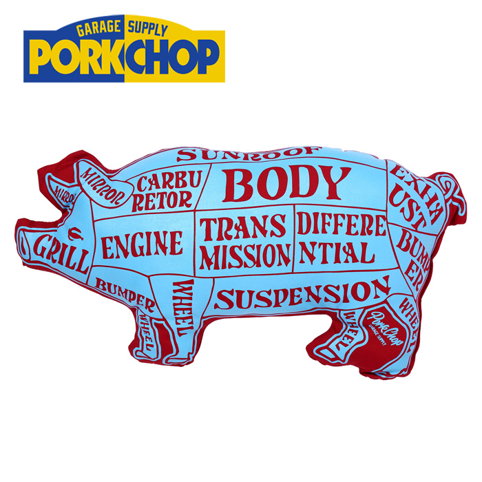PORKCHOP GARAGE SUPPLY(ポークチョップ ガレージサプライ)　PORK CUSHION(LTBL×MAR)　【クッション】