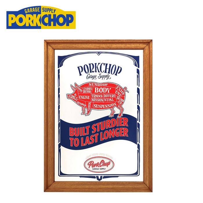 PORKCHOP GARAGE SUPPLY (ポークチョップ ガレージサプライ)　 PUB MIRROR 　【鏡 ミラー】【アメリカン インテリア】【インタープレ