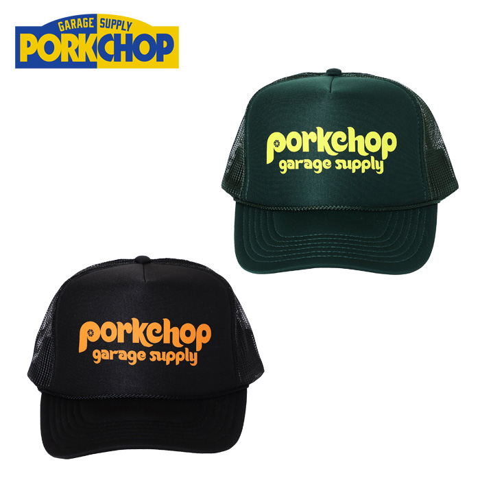 PORKCHOP GARAGE SUPPLY (ポークチョップ ガレージサプライ)　 WHEEL LOGO MESH CAP 　【メッシュキャップ 帽子】【インタープレイ I