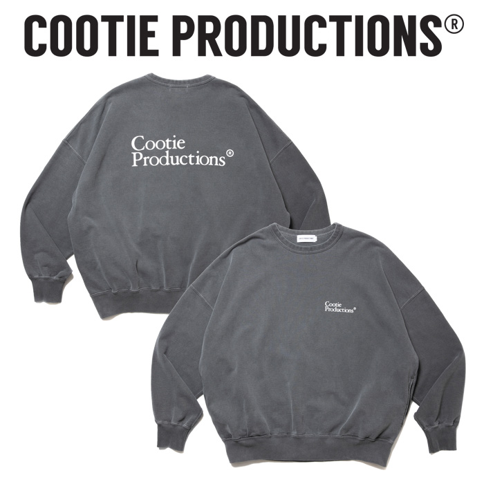 COOTIE (クーティー) 　 Pigment Dyed Open End Yarn Sweat Crew 　【CTE-24A310】【ピグメントダイ クルーネック スウェット】【COO