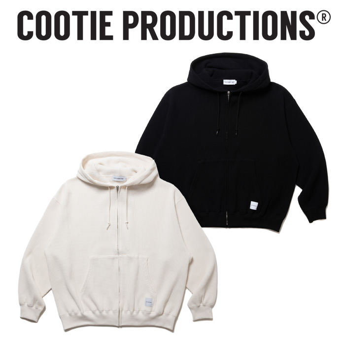 COOTIE (クーティー)　 N/C Waffle Zip Hoodie 　【オーバーサイズ ロングスリーブ ワッフル 】【COOTIE PRODUCTIONS クーティープロ
