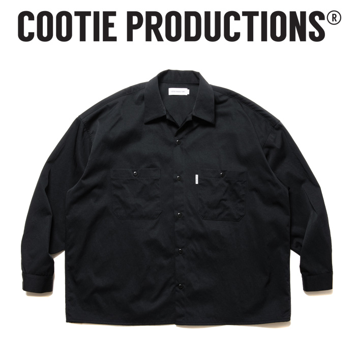 COOTIE (クーティー) 　 Nylon Chino Cloth L/S Work Shirt 　【CTE-24S411】【オープンカラー シャツ】【COOTIE PRODUCTIONS クーテ