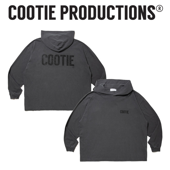 COOTIE (クーティー)　 Pigment Dyed L/S Hooded Tee 　【ピグメントダイ オーバーサイズ フード ロングスリーブ TEEシャツ】【COOTI