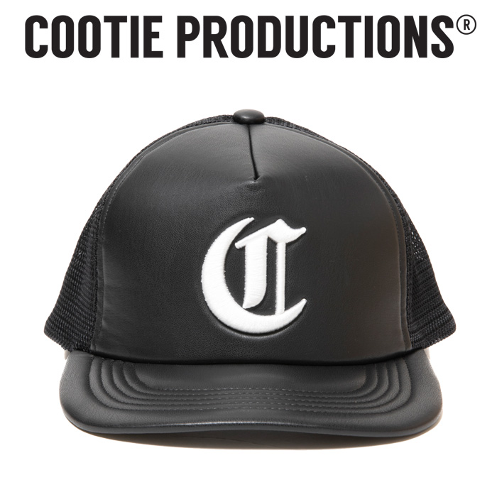COOTIE(クーティー) 　 Faux Leather 5 Panel Mesh Cap 　【フェイクレザー メッシュキャップ】【CTE-25S507】　