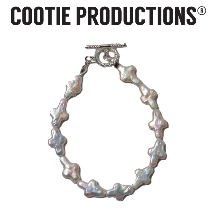 COOTIE (クーティー) Distortion Cross Pearl Bracelet 　【ブレスレット】【パール】【CTE-25S541】【COOTIE PRODUCTIONS クーティ