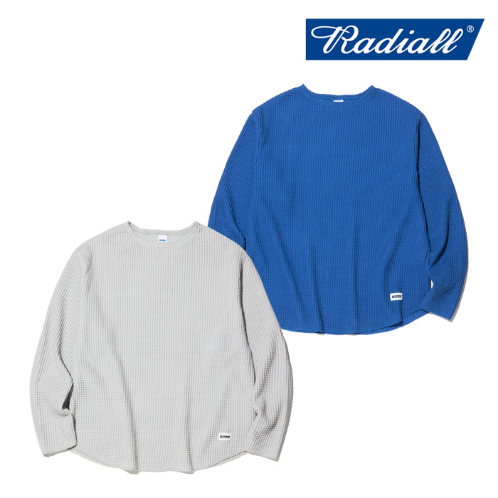 RADIALL ラディアル 　 BIG WAFFLE - BOAT NECK T-SHIRT L/S 　 【ワッフル ロングスリーブ Tシャツ 長袖】【2024 SPRING ＆SUMMER C