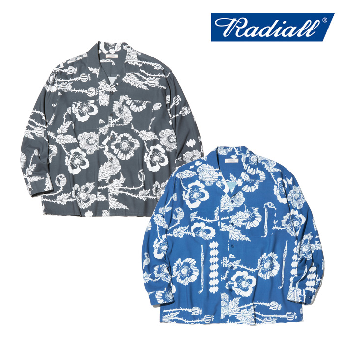 RADIALL ラディアル 　 VERSIONS - OPEN COLLARED SHIRT L/S　 【オープンシャツ】【2024 SPRING ＆ SUMMER COLLECTION】【RAD-24SS-