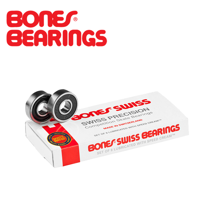 BONES BEARING (ボーンズベアリング)　SWISS SKATEBOARD BEARINGS 　【ベアリング 8個セット】【ボーンズ ボーンズベアリング】【ス