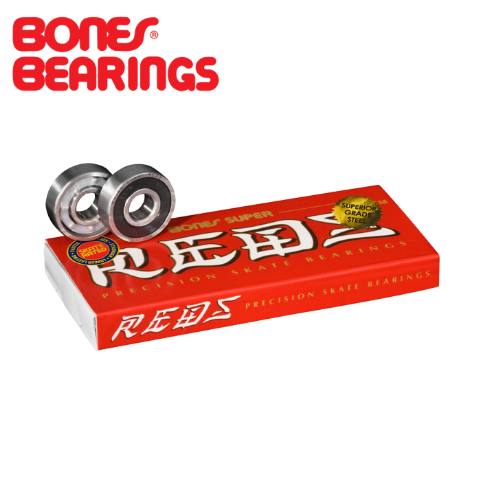BONES BEARING (ボーンズベアリング)　SUPER REDS SKATEBOARD BEARINGS 8 PACK　【ベアリング 8個セット】【ボーンズ ボーンズベアリ