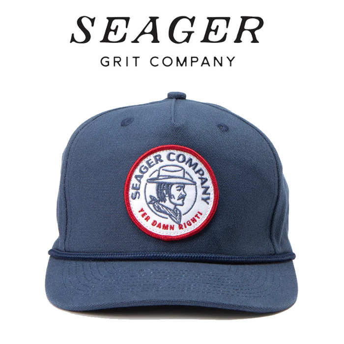 SEAGER(シーガー)　DAMN RIGHT SNAPBACK BLUE　【キャップ 帽子】【シーガー キャップ】【定番 人気 シンプル アウトドア サーフィン