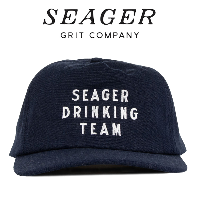 SEAGER(シーガー)　DRINKING TEAM HEMP SNAPBACK NAVY　【キャップ 帽子】【シーガー キャップ】【定番 人気 シンプル アウトドア サ