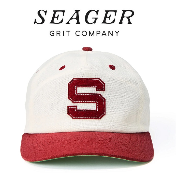 SEAGER(シーガー)　Era Snapback (Vintage White&Red)　【キャップ 帽子】【シーガー キャップ】【定番 人気 シンプル アウトドア サ