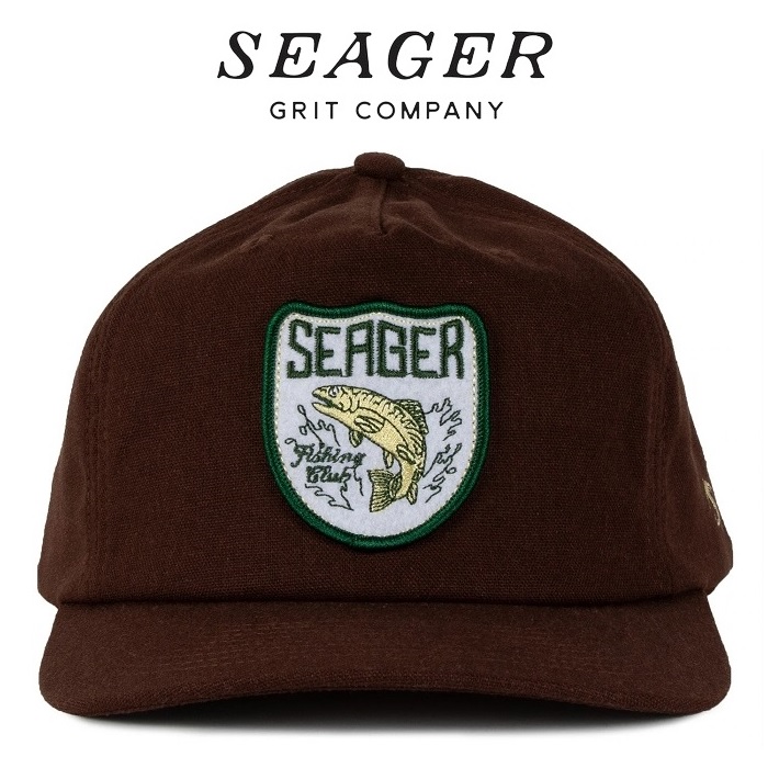 SEAGER(シーガー)　FISING CLUB SNAPBACK BROWN　【キャップ 帽子】【シーガー キャップ】【定番 人気 シンプル アウトドア サーフィ