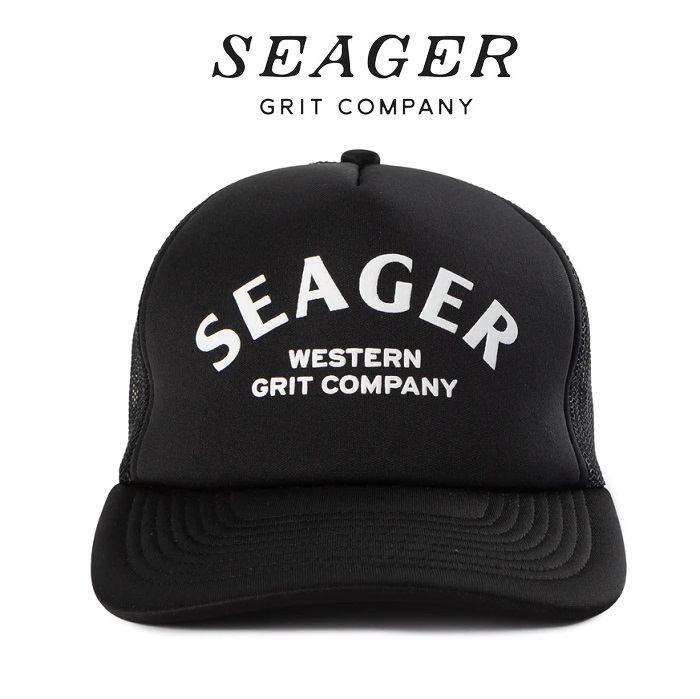 SEAGER(シーガー)　 HARLEY SNAPBACK BLACK　【メッシュキャップ 帽子】【シーガー キャップ】【定番 人気 シンプル アウトドア サー