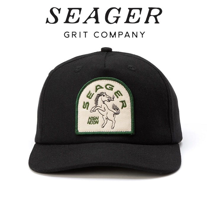 SEAGER(シーガー)　HIGH NOON HEMP SNAPBACK BLACK　【キャップ 帽子】【シーガー キャップ】【定番 人気 シンプル アウトドア サー