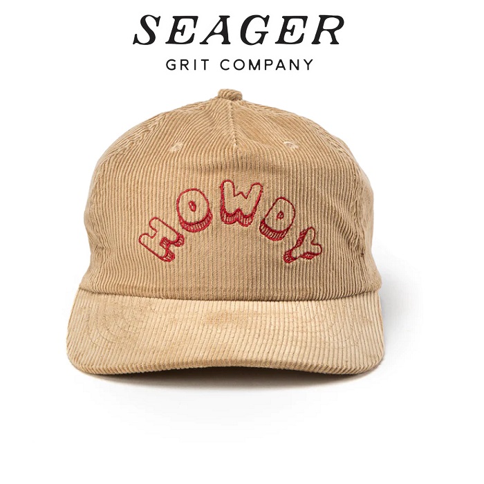SEAGER(シーガー)　HOWDY CORDUROY SNAPBACK KHAKI　【キャップ 帽子】【シーガー キャップ】【定番 人気 シンプル アウトドア サー