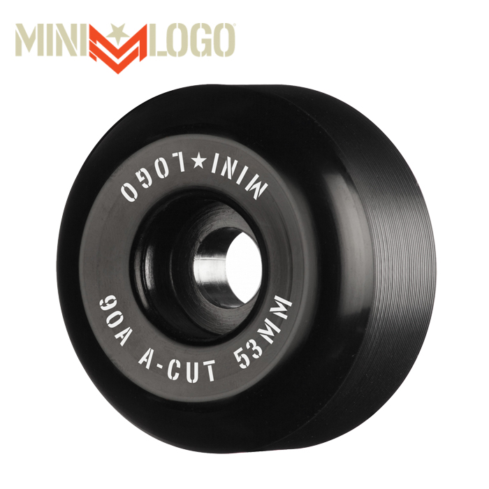 MINI LOGO (ミニロゴ)　 A-CUT "2" 53MM 90A BLACK 4PK　ミニロゴ ウィール スケートボード スケボー パーツ