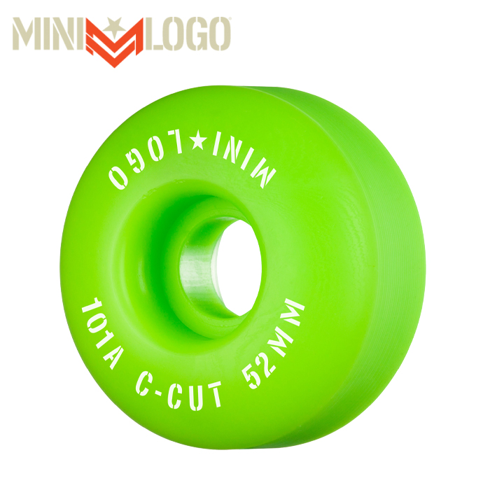 MINI LOGO (ミニロゴ)　 C-CUT "2" 52MM 101A GREEN 4PK　ミニロゴ ウィール スケートボード スケボー パーツ