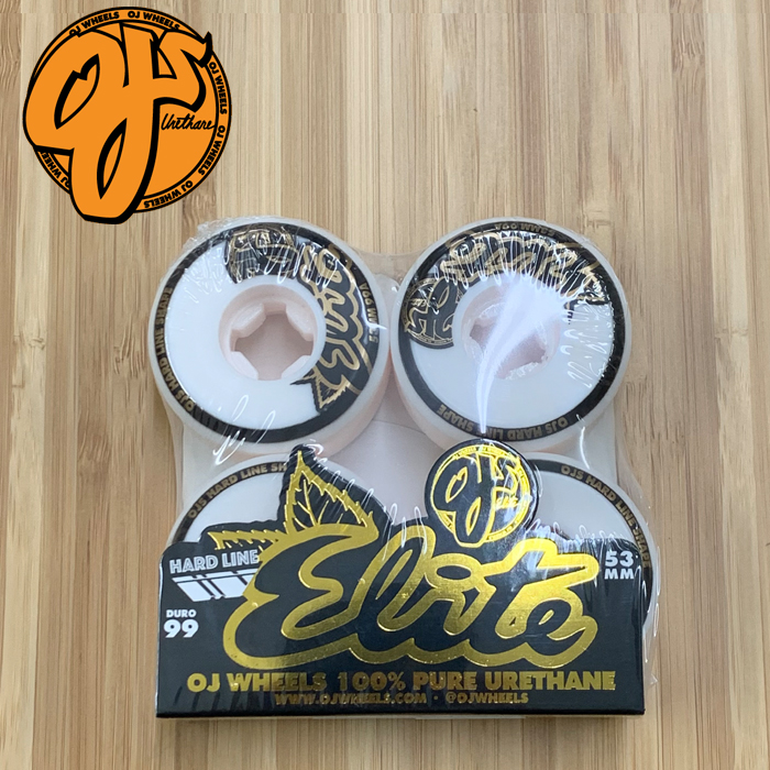 OJ WHEELS(オージェーウィール)　 Elite Hardline WHITE 99A 53MM 　【オージェー スケートボード スケボー パーツ ウィール】【ハー