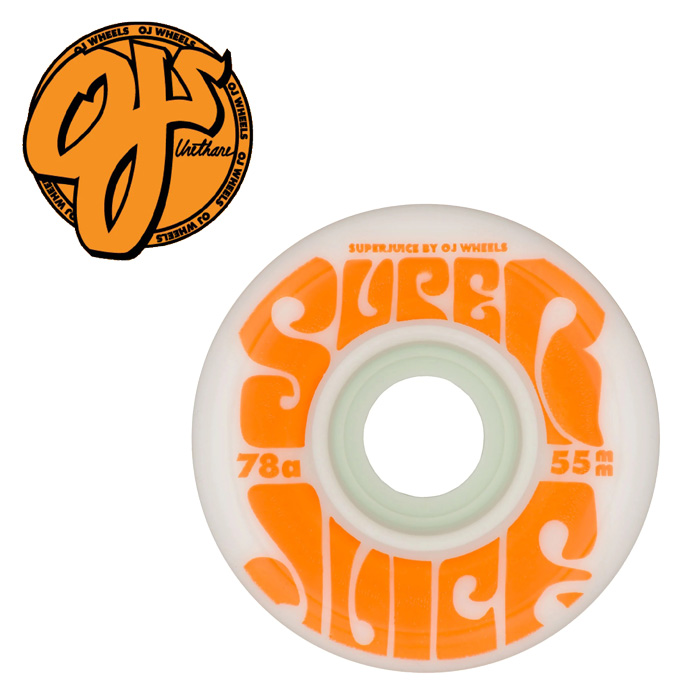 OJ WHEELS(オージェーウィール)　 SUPER JUICE MINI 78A 55mm WHITE 　【オージェー スケートボード スケボー パーツ ウィール】【ソ