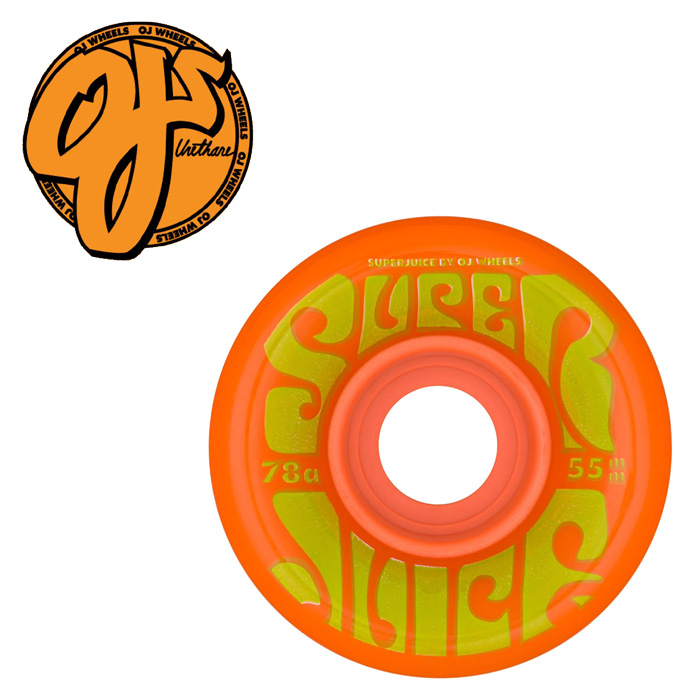 OJ WHEELS(オージェーウィール)　 SUPER JUICE MINI 87A 55mm ORG/YEL 　【オージェー スケートボード スケボー パーツ ウィール】【
