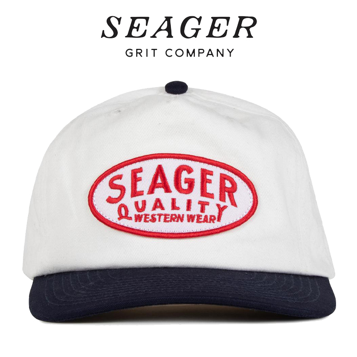 SEAGER(シーガー)　OLD TOWN SNAPBACK HEMP WHITE/NAVY　【キャップ 帽子】【シーガー キャップ】【定番 人気 シンプル アウトドア