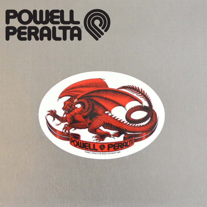 POWELL PERALTA (パウエルペラルタ)　POWELL PERALTA STICKER OVAL DRAGON　【パウエルペラルタ】【スケートボード 】【スケボー】【
