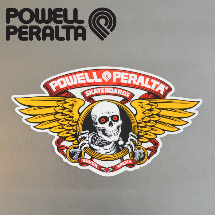 POWELL PERALTA (パウエルペラルタ)　POWELL PERALTA STICKER WINGED RIPPER RED 12"　【パウエルペラルタ ステッカー】【スケートボ
