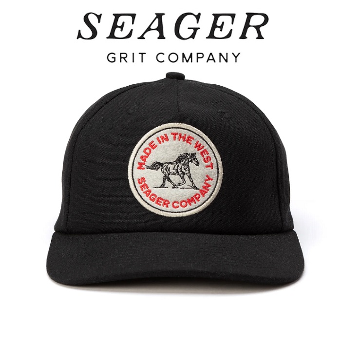 SEAGER(シーガー)　THE QUARTER HEMP SNAPBACK BLACK　【キャップ 帽子】【シーガー キャップ】【定番 人気 シンプル アウトドア サ