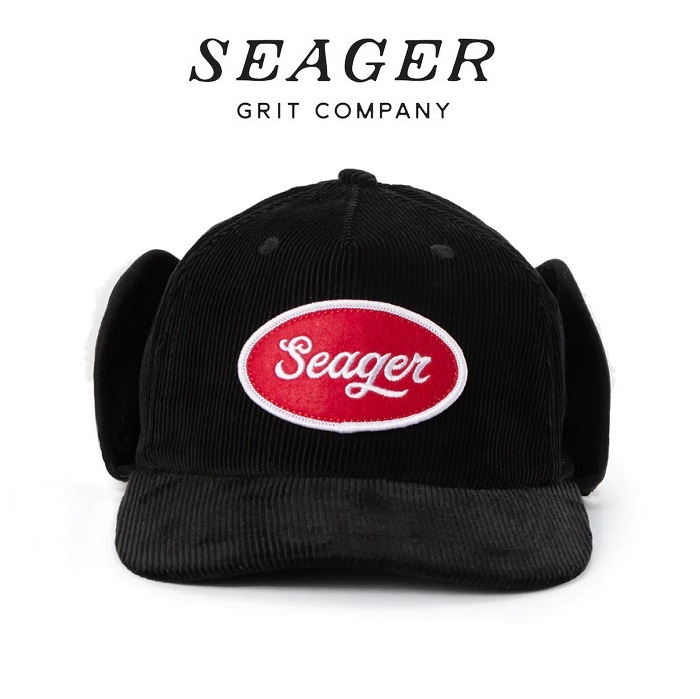 SEAGER(シーガー)　RUSS FLAPJACK CORDUROY CAP BLACK　【キャップ 帽子】【シーガー キャップ】【定番 人気 シンプル アウトドア サ