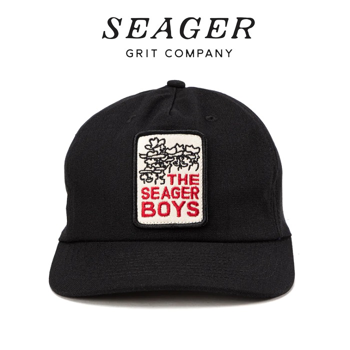 SEAGER(シーガー)　SEAGER BOYS SNAPBACK BLACK　【キャップ 帽子】【シーガー キャップ】【定番 人気 シンプル アウトドア サーフィ