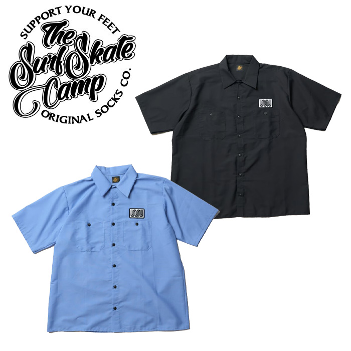 【SALE30%OFF】　SURFSKATECAMP(サーフスケートキャンプ)　AUTHENTIC SHORT SLEEVE WORK SHIRTS　【2024新作 ワークシャツ】