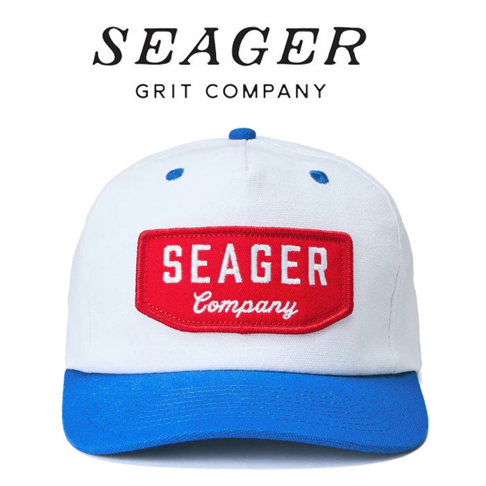 SEAGER(シーガー)　Wilson Snapback (White&Blue)　【キャップ 帽子】【シーガー キャップ】【定番 人気 シンプル アウトドア サーフ