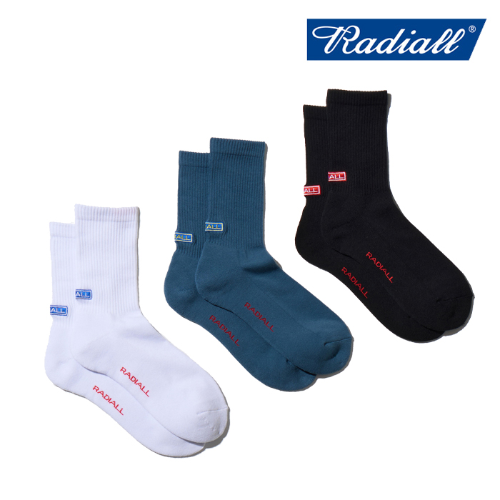 RADIALL ラディアル 　WHEELS EMB - 1PAC SOX MID / DRALON　 【ソックス】【2026 AUTUMN & WINTER 新作】【RAD-PAC083】【インター
