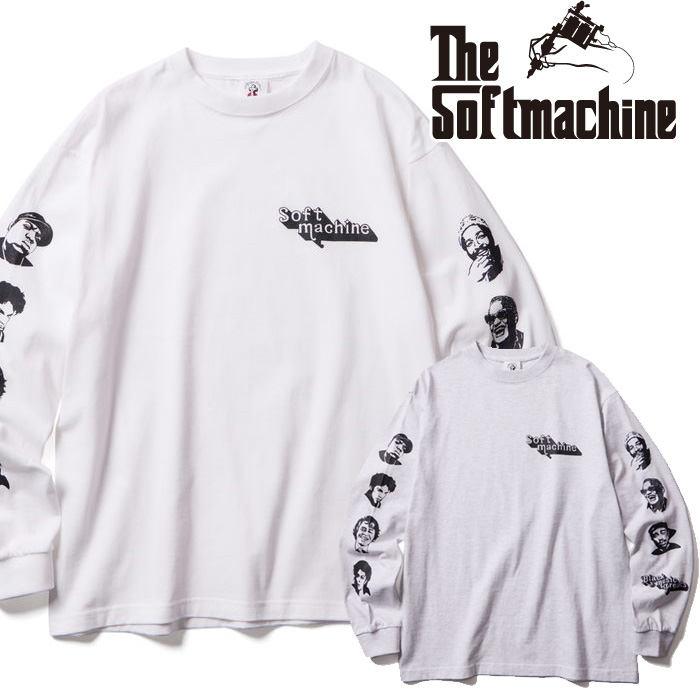 SOFTMACHINE (ソフトマシーン)　BMG L/S　【Tシャツ 長袖】【ホワイト グレー タトゥー】【2025 SUMMER VACATION 新作】
