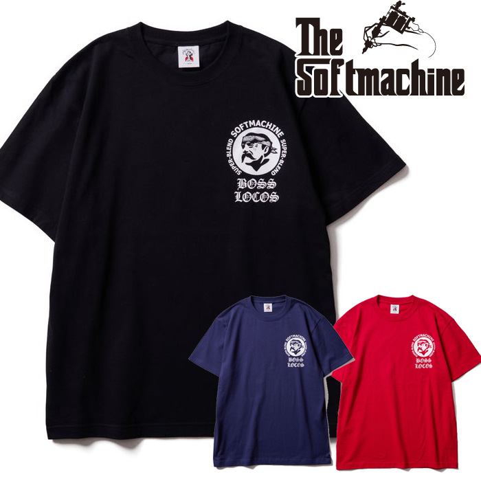 SOFTMACHINE (ソフトマシーン)　BOSS LOCOS-T　【Tシャツ 半袖】【ネイビー ブラック レッド タトゥー】【2025 SUMMER VACATION 新作
