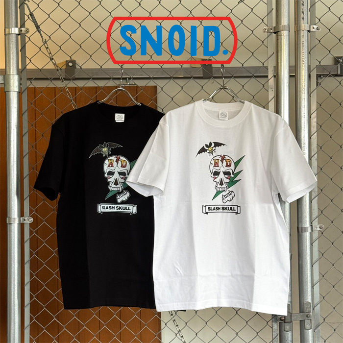 SNOID (スノイド)　SLASH SKULL T-shirts　【Tシャツ】【RAT HOLE STUDIO】