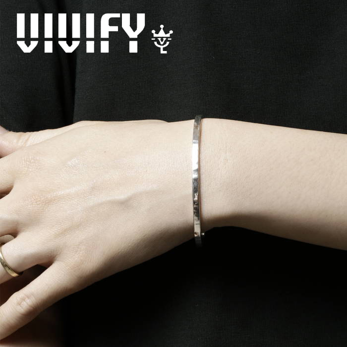 VIVIFY(ヴィヴィファイ)(ビビファイ)　Back Hallmarks Bangle/Mirror finish/Narrow　【VIVIFY バングル】【VFB-177】【オーダーメイ