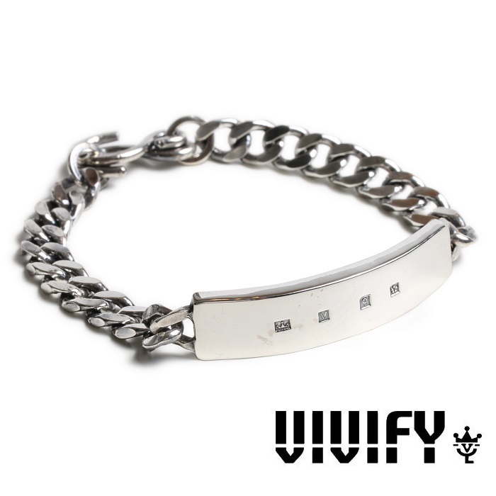 VIVIFY(ヴィヴィファイ)(ビビファイ)　Hallmarks ID Bracelet/Plain　【VIVIFY ブレスレット】【VFB-183】【オーダーメイド ハンドメ
