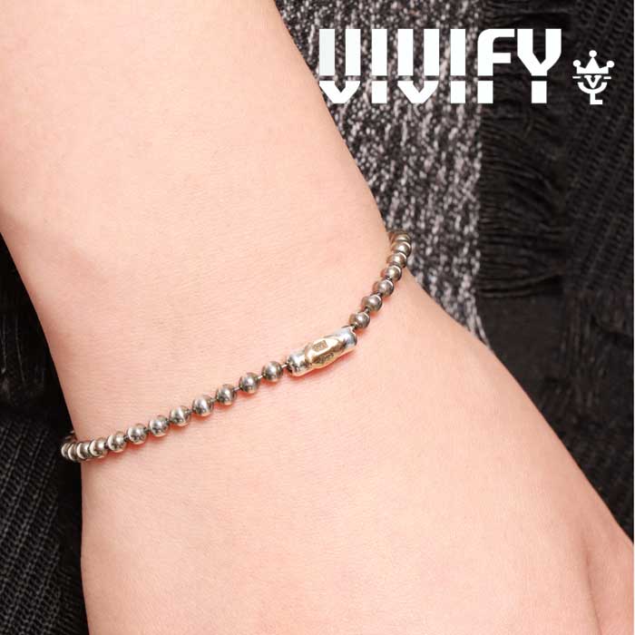VIVIFY(ヴィヴィファイ)(ビビファイ)　Ball Chain Bracelet w/k18gold　【VIVIFY ブレスレット】【VFB-204】【オーダーメイド ハンド