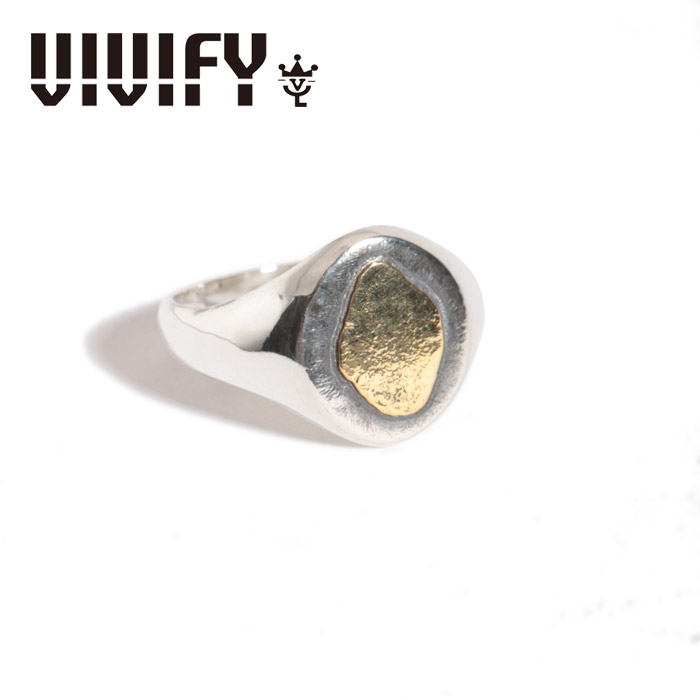 VIVIFY(ヴィヴィファイ)(ビビファイ)　Rolled Layer Seal Ring K18　【VIVIFY リング】【VFR-191】【オーダーメイド ハンドメイド 受