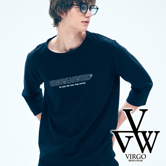【SALE30%OFF】　VIRGOwearworks (ヴァルゴウェアワークス)  　ULTIMATE2 [Q] Flame logo　【カットソー 7分袖】【VG-CUT-495】【202